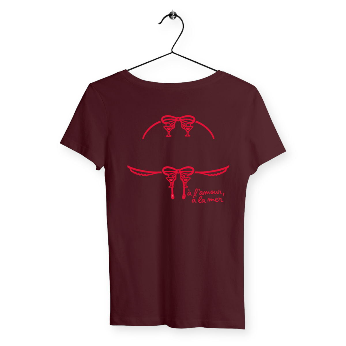 T-shirt Femme Bikini - dos_bordeaux