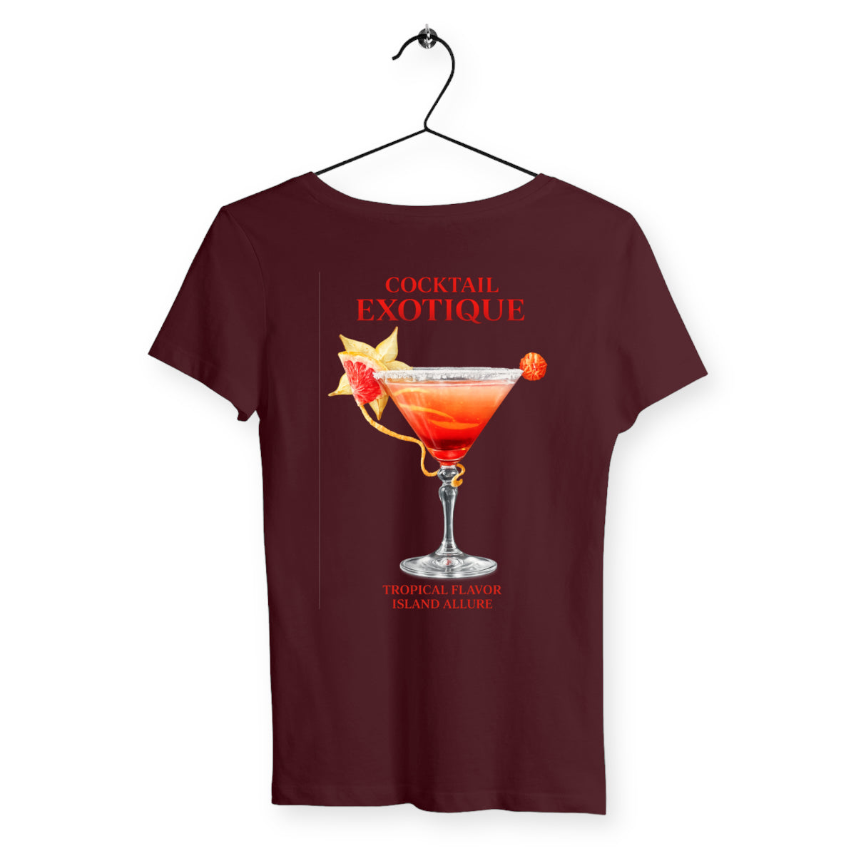 T-shirt Femme Cocktail Exotique - dos_bordeaux