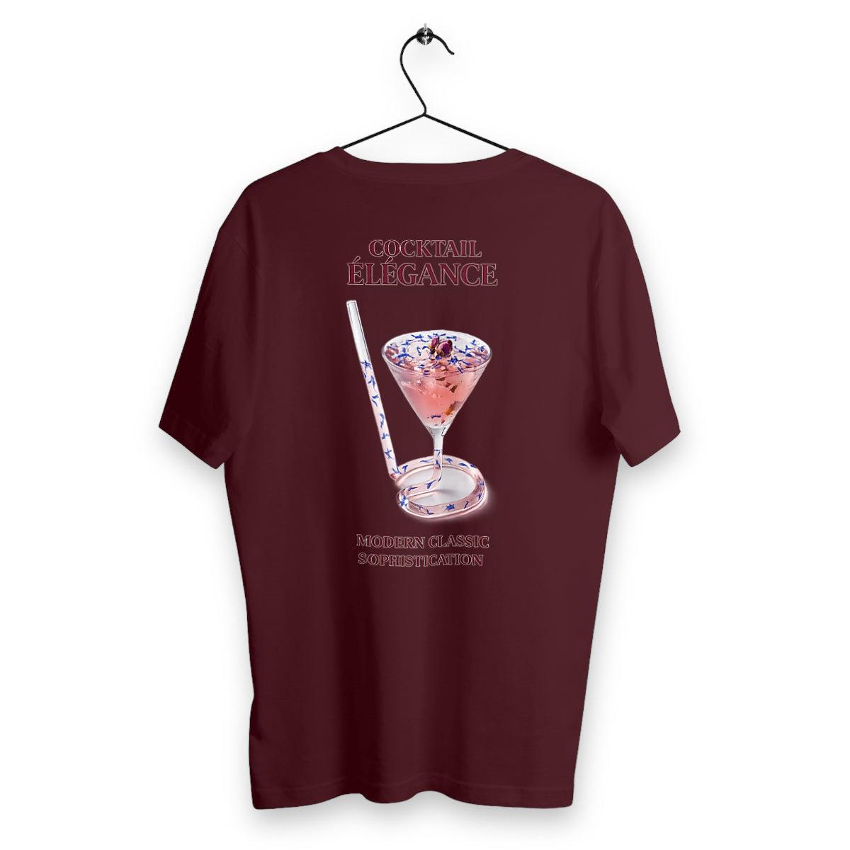 T-shirt Homme Cocktail Elégance - dos_bordeaux