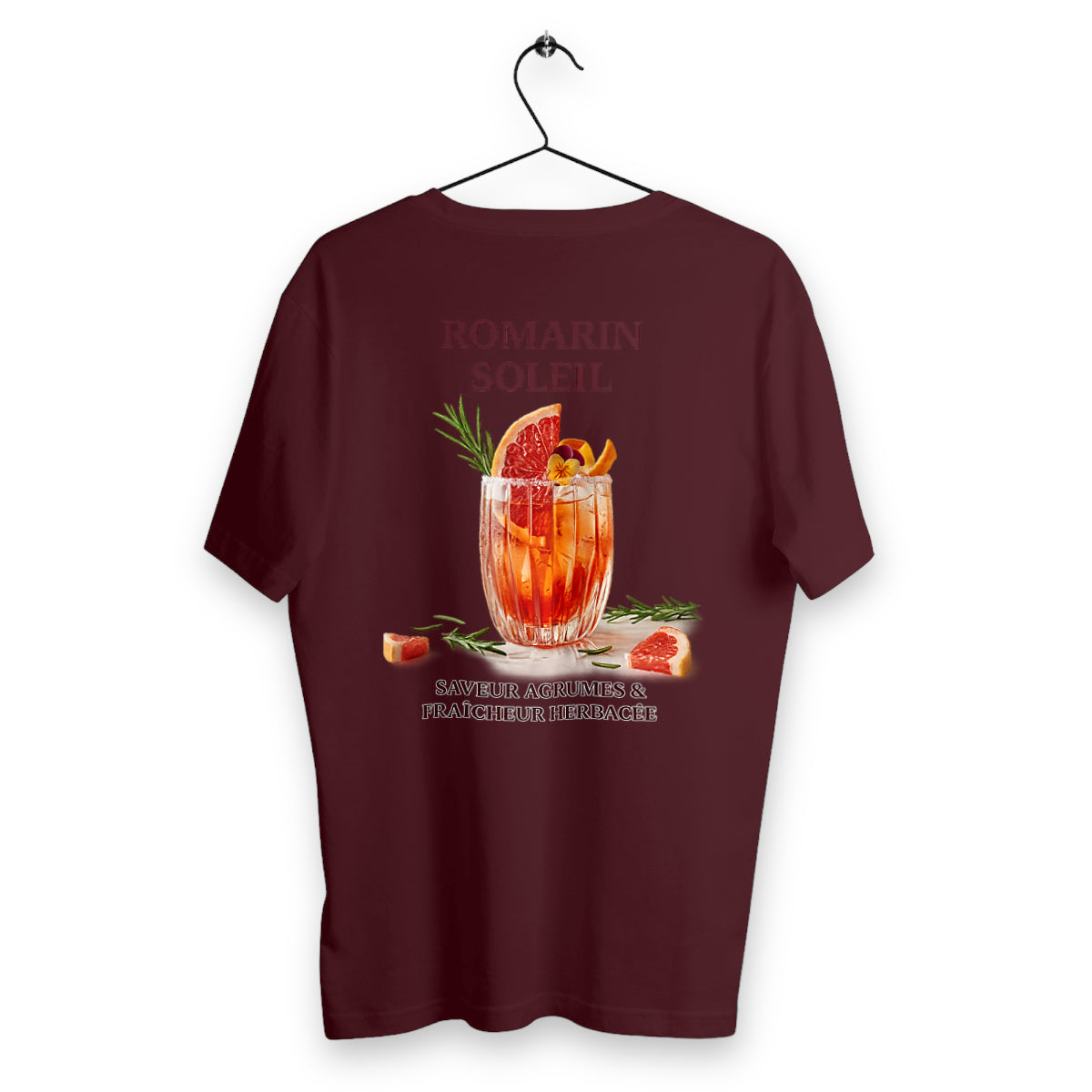 T-shirt Homme Romarin Soleil - dos_bordeaux