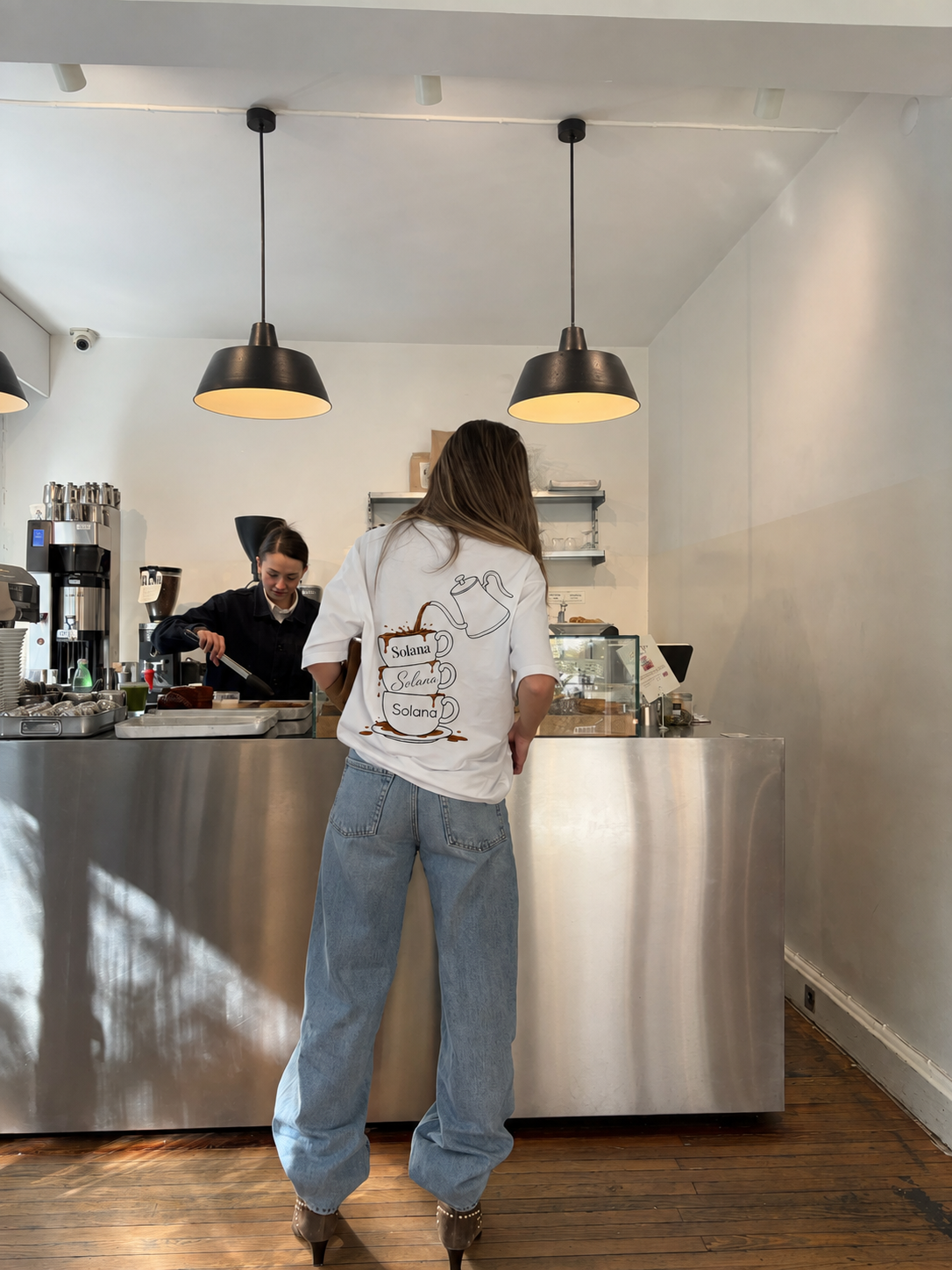 T-shirt Femme Café