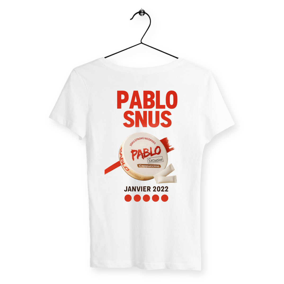 T-shirt Femme Pablo Snus  - dos_blanc
