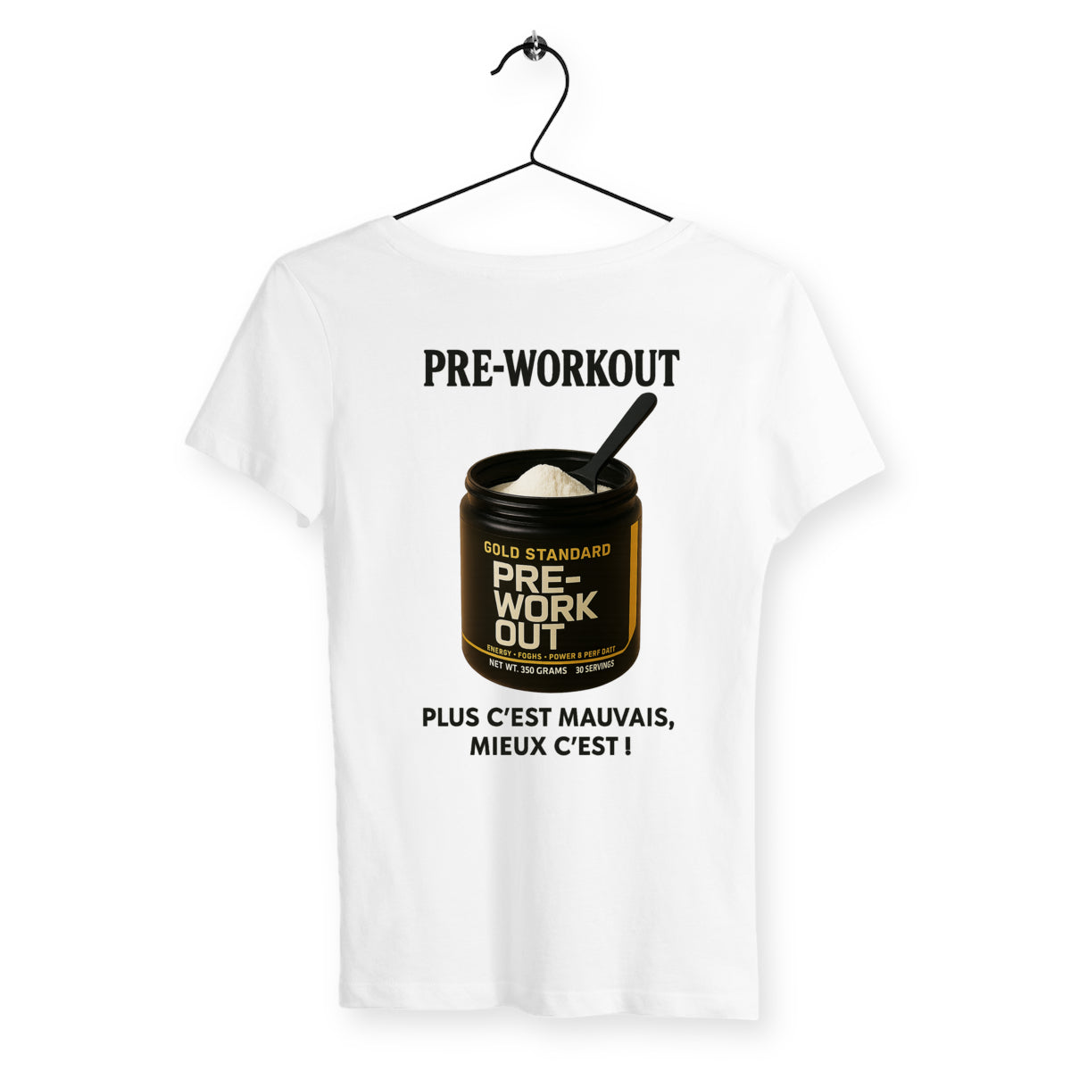 T-shirt Femme Pre-Workout - dos_blanc