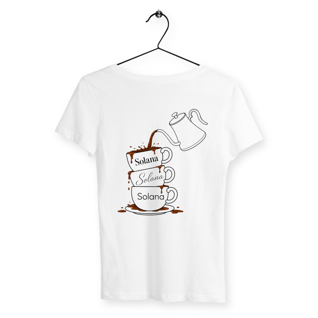 T-shirt Femme Café - dos_blanc