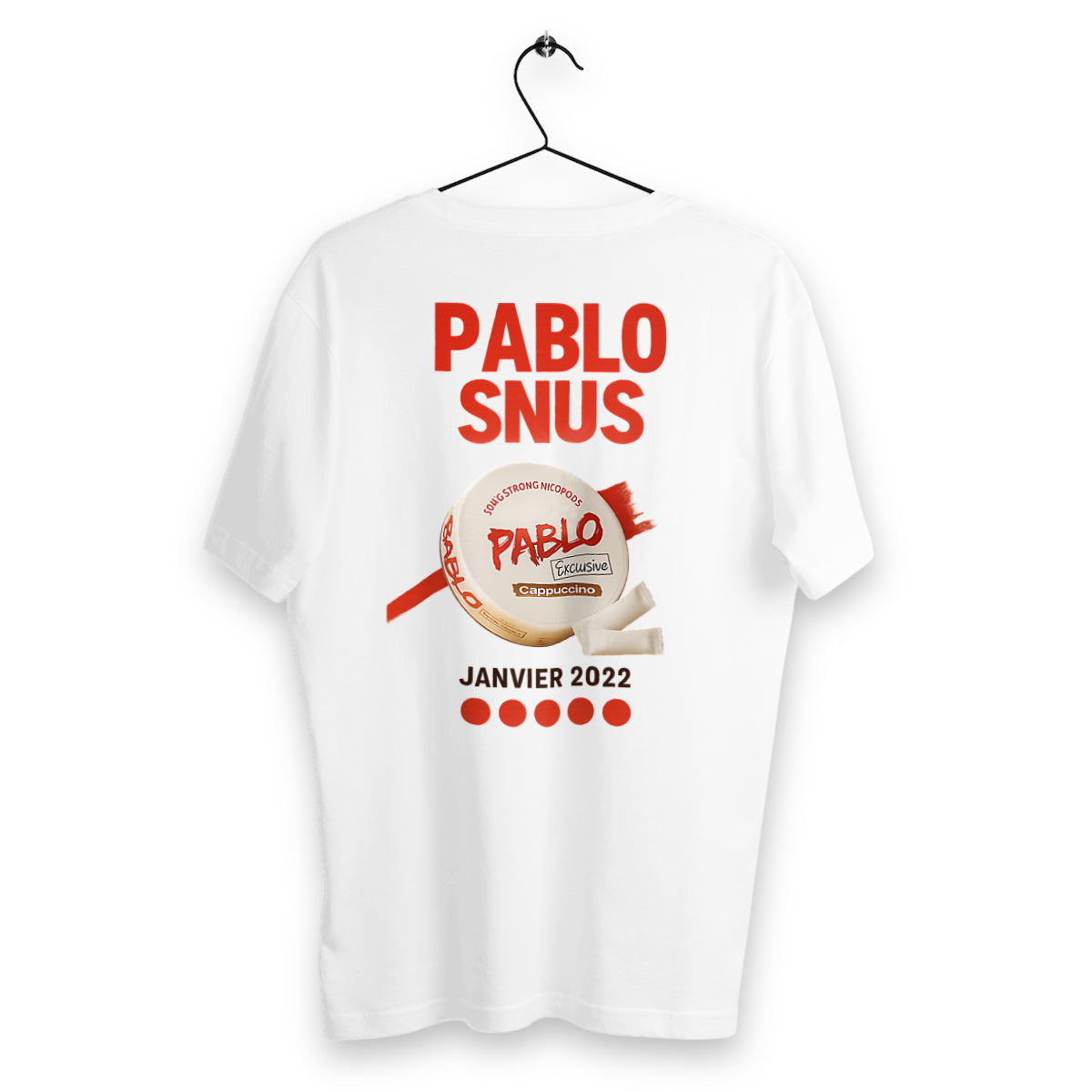 T-shirt Homme Pablo Snus  - dos_blanc