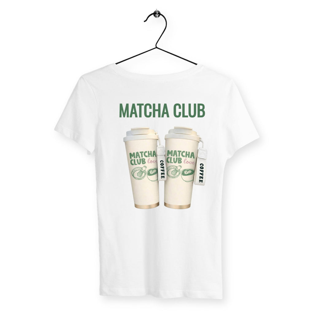 T-shirt Femme Matcha club - dos_blanc