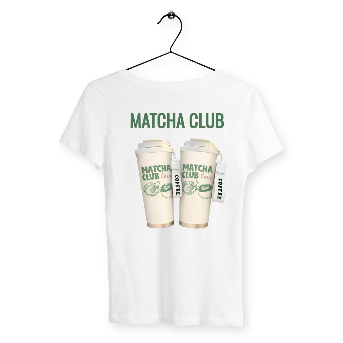 T-shirt Femme Matcha club - dos_blanc