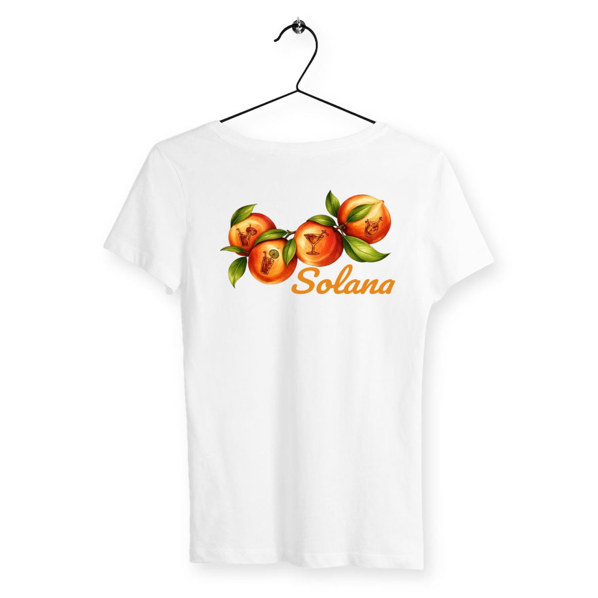 T-shirt Femme Orangé - dos_blanc