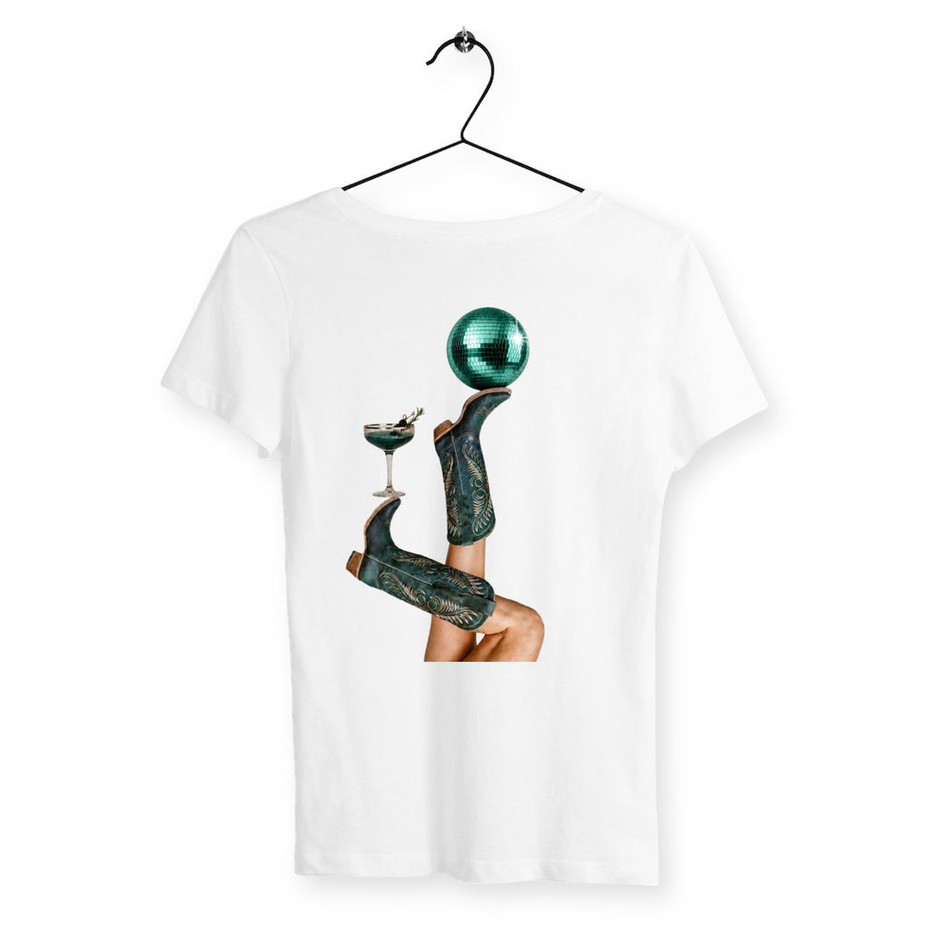 T-shirt Femme Émeraude - dos_blanc