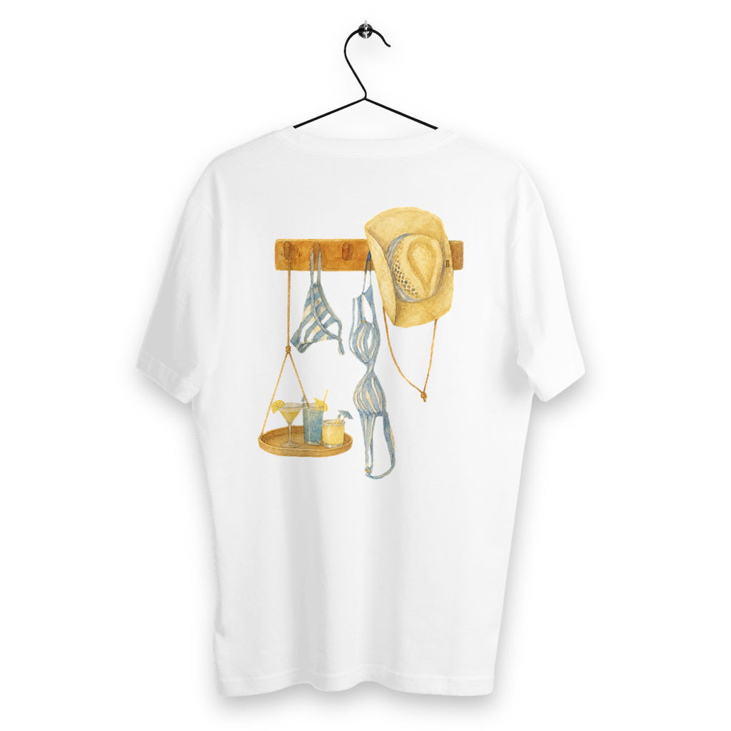 T-shirt Homme Cabana & Cocktails - dos_blanc
