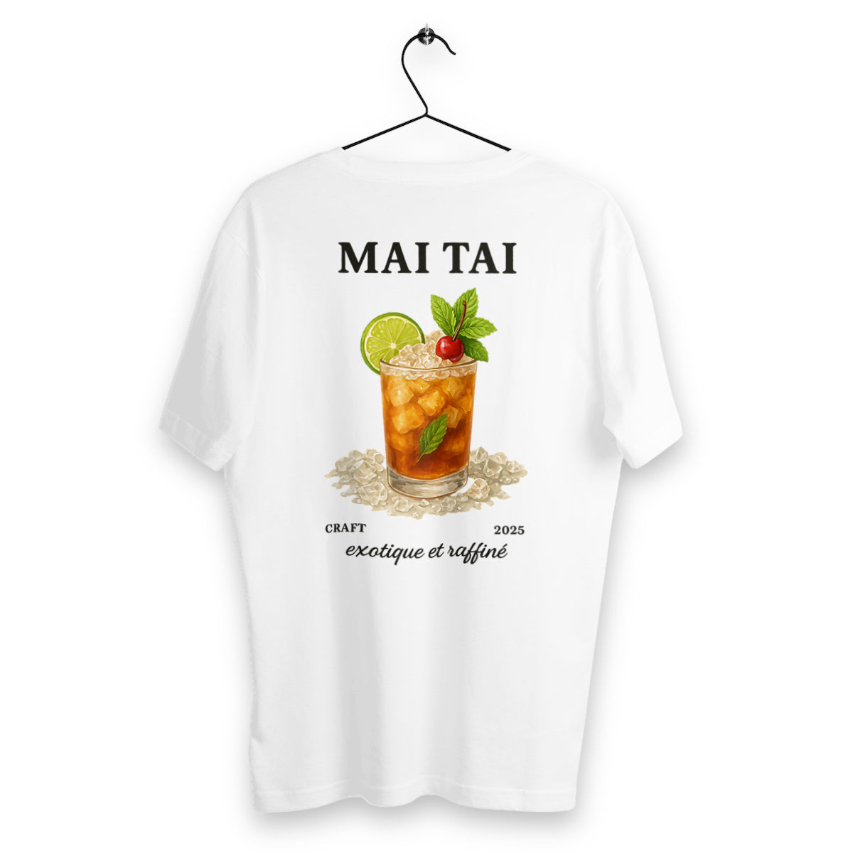 T-shirt Unisexe Classique Cocktail Mai Tai - Un style rafraîchissant - dos_blanc
