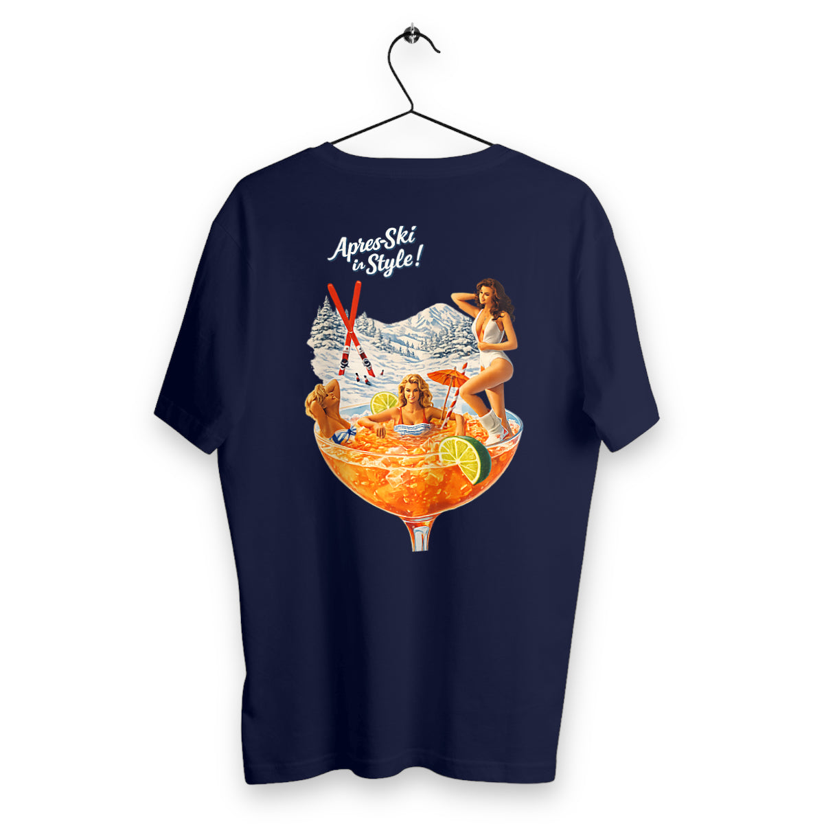 t-shirt Homme Après ski - dos_bleumarine