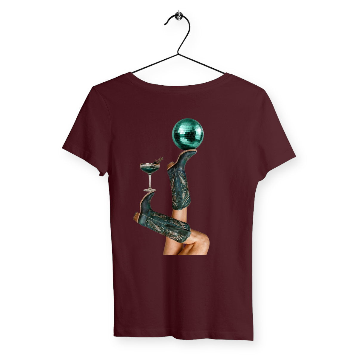 T-shirt Femme Émeraude - dos_bordeaux