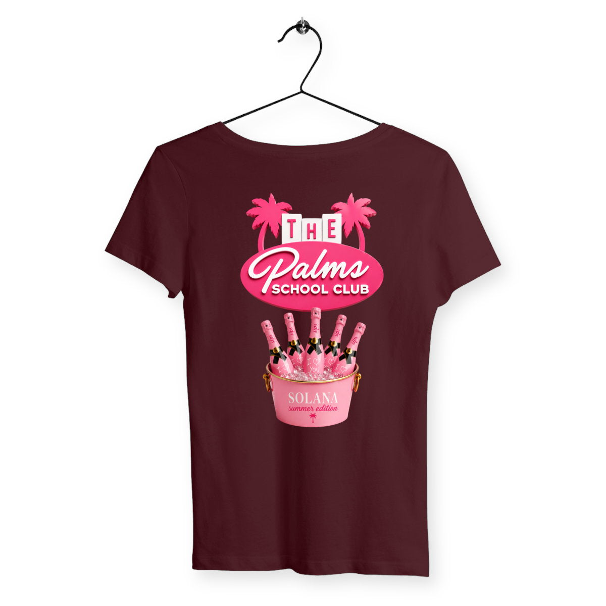T-shirt Femme School Club  - dos_bordeaux