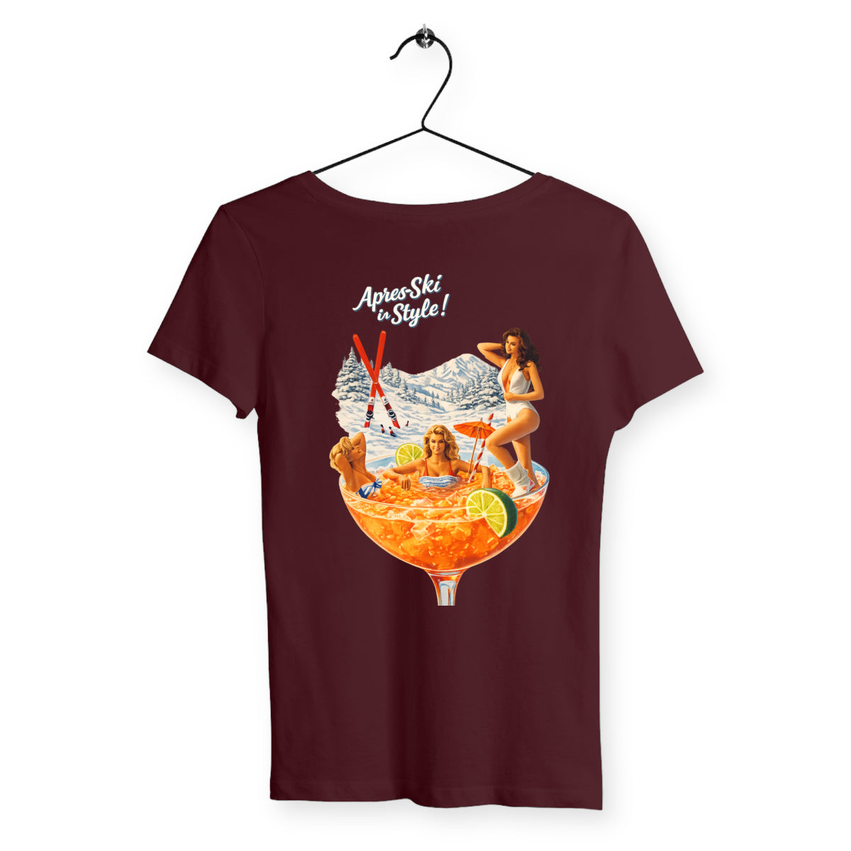 T-shirt Femme Après ski - dos_bordeaux