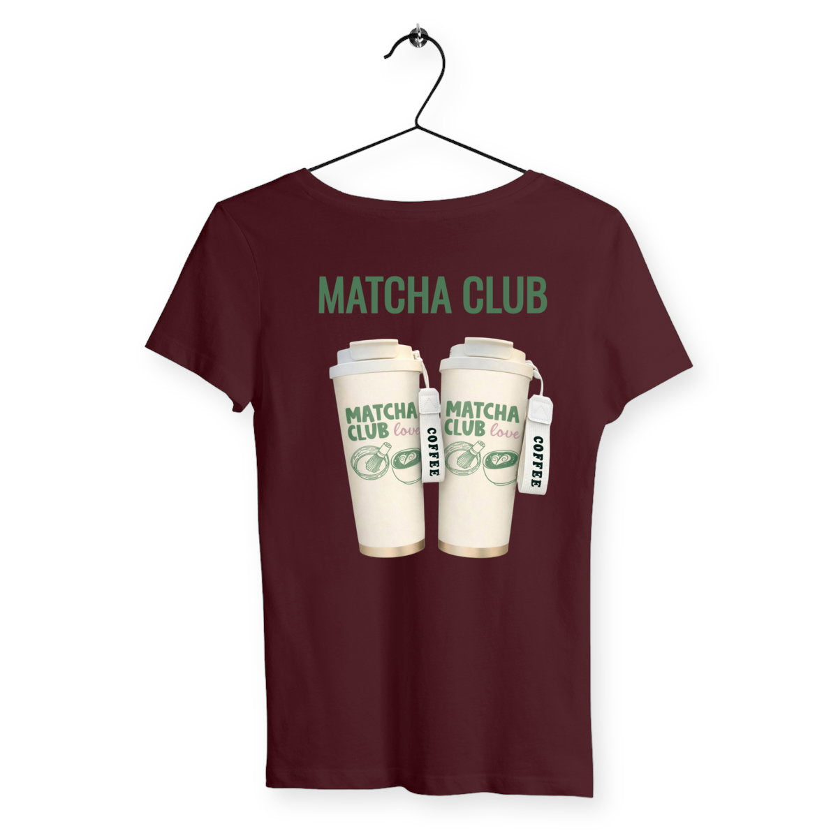 T-shirt Femme Matcha club - dos_bordeaux
