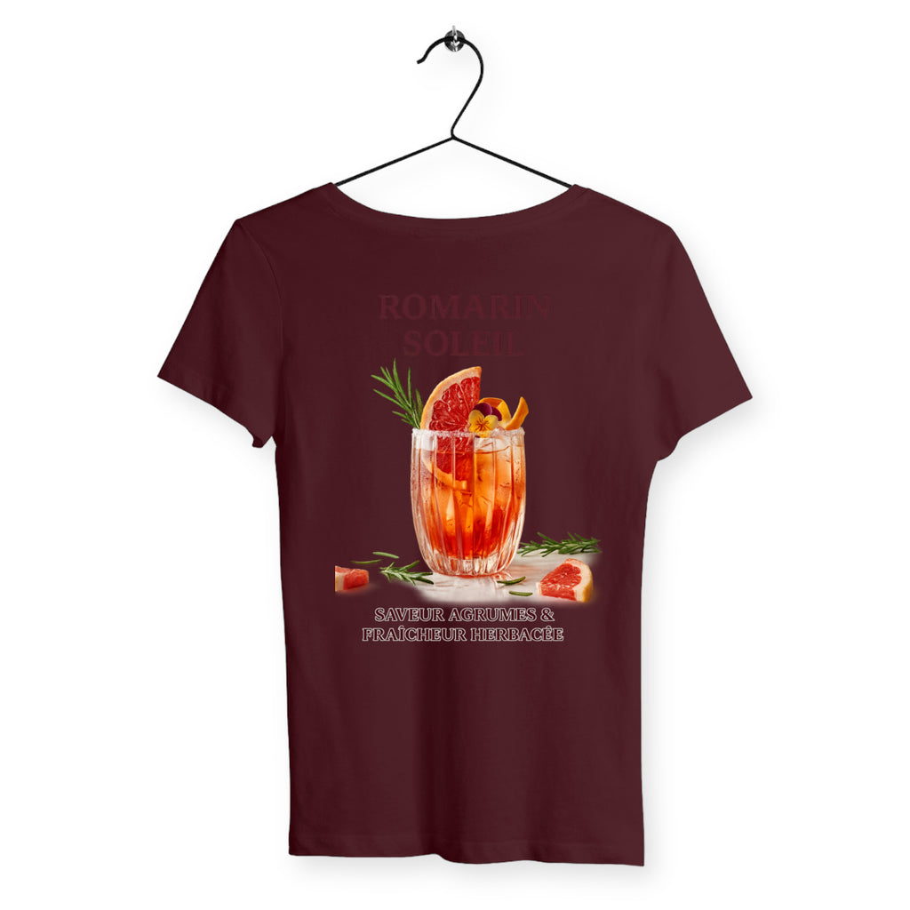 T-shirt Femme Romarin Soleil - dos_bordeaux