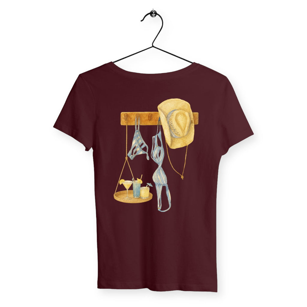 T-shirt Femme Cabana & Cocktails - dos_bordeaux