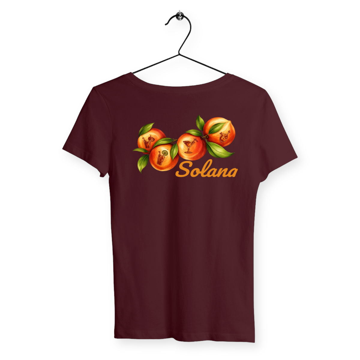 T-shirt Femme Orangé - dos_bordeaux