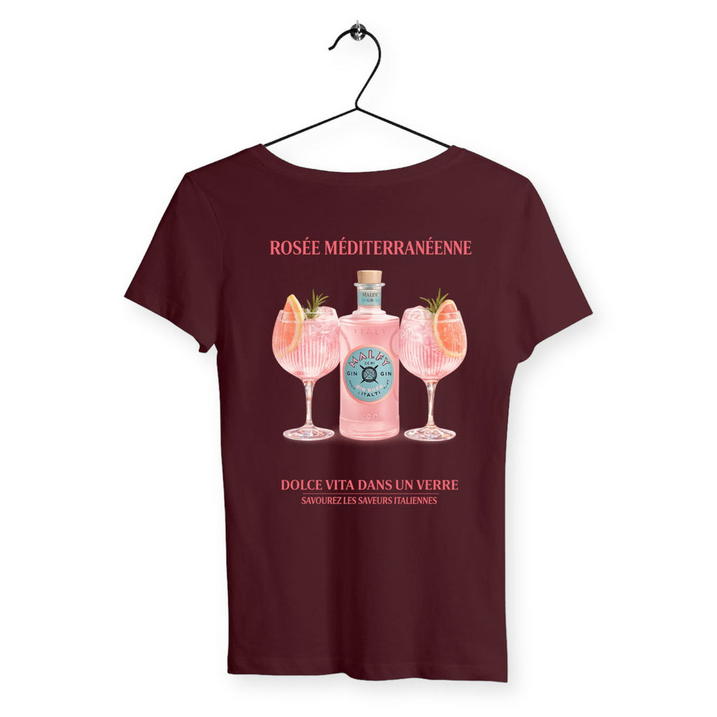 T-shirt Femme Rosée Méditerranéenne - dos_bordeaux