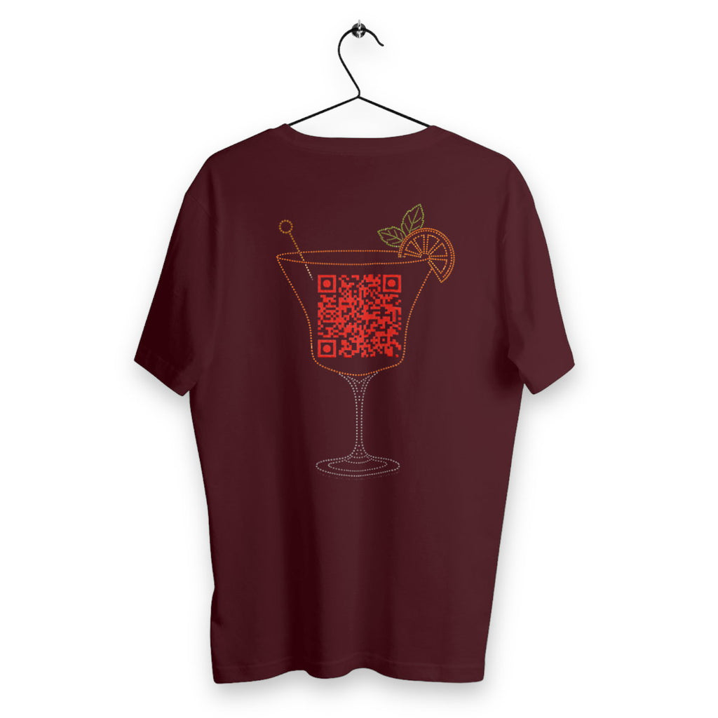 T-shirt Homme QR - dos_bordeaux