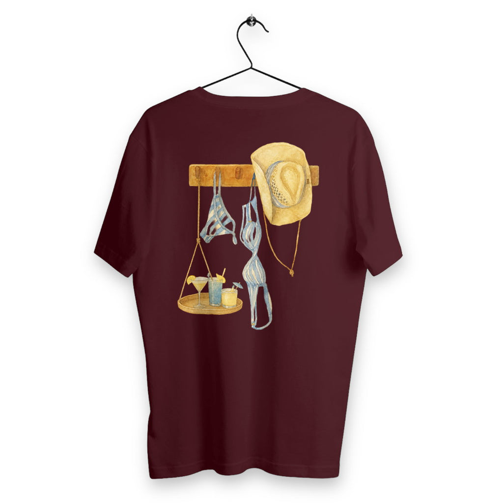 T-shirt Homme Cabana & Cocktails - dos_bordeaux
