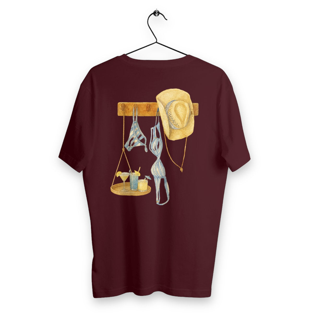 T-shirt Homme Cabana & Cocktails - dos_bordeaux