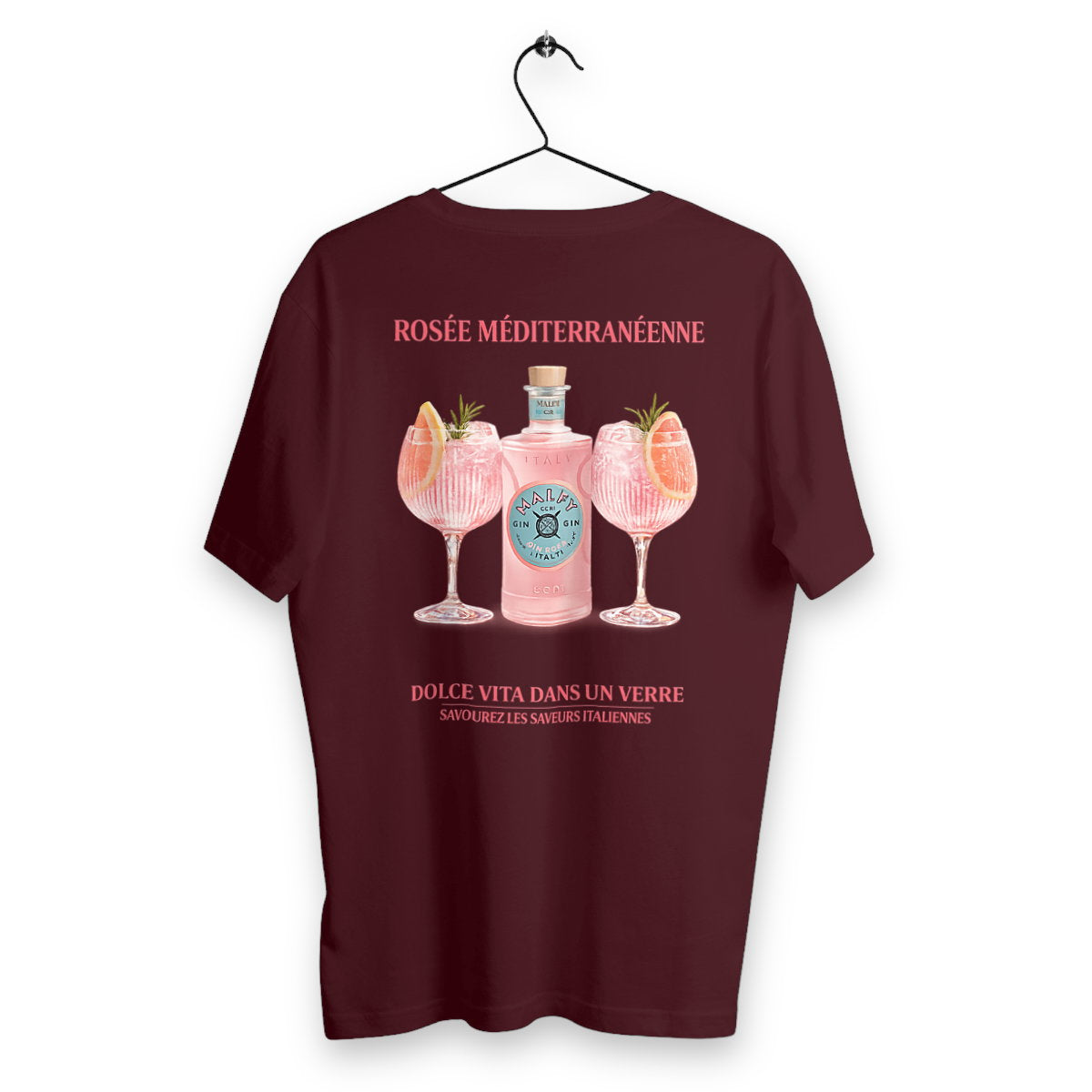 T-shirt Homme Rosée Méditerranéenne - dos_bordeaux
