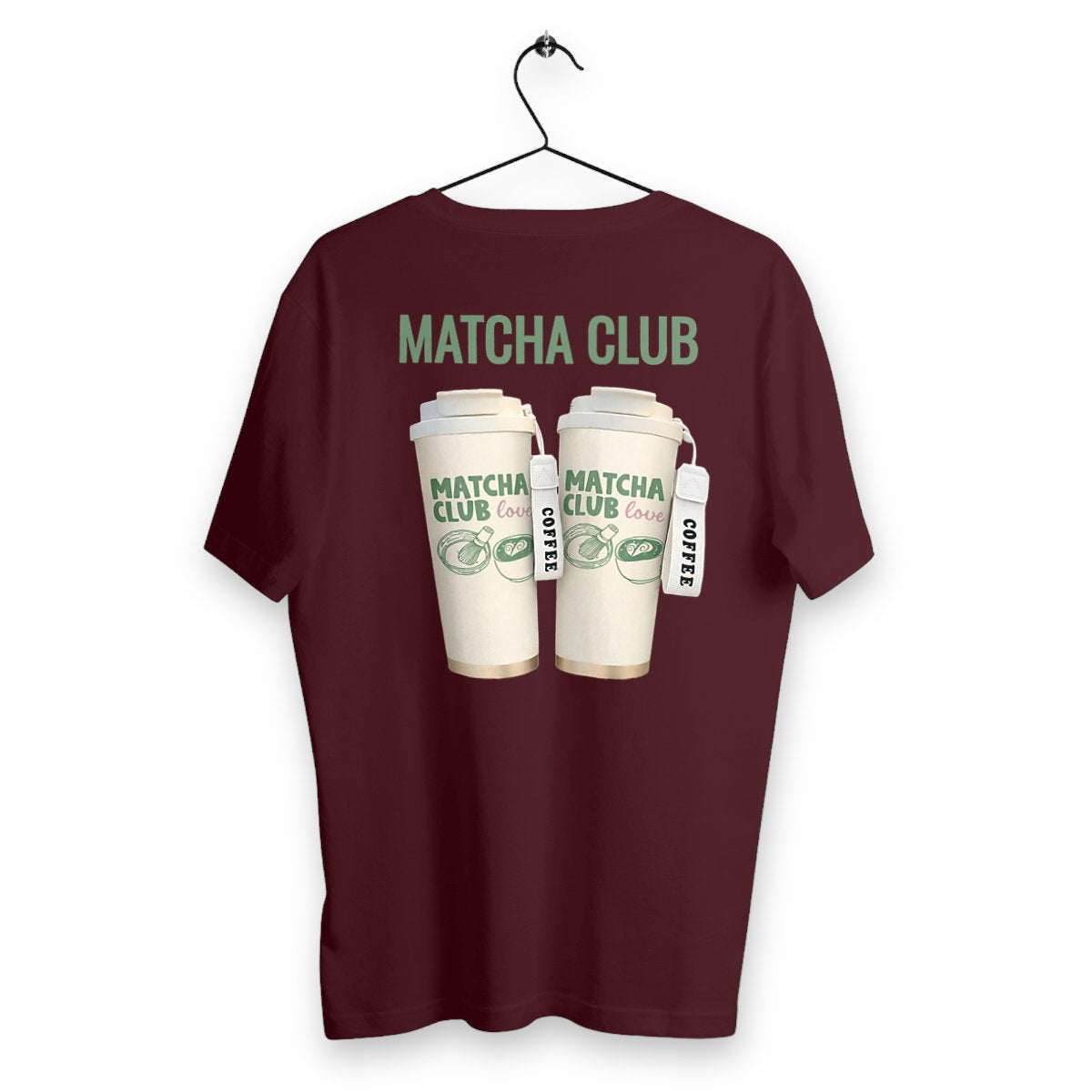 T-shirt Homme Matcha club  - dos_bordeaux