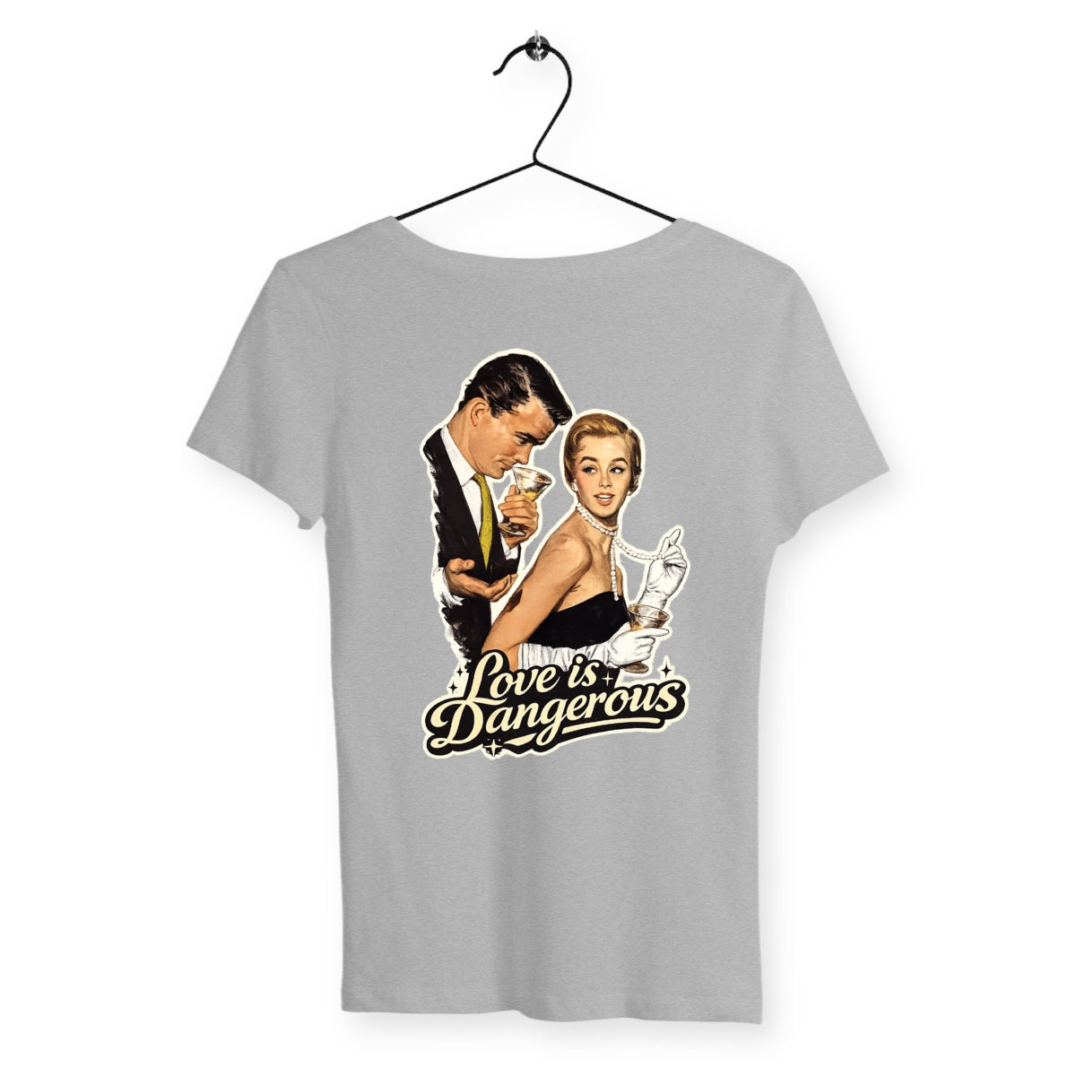 T-shirt Femme love is dangerous - dos_gris