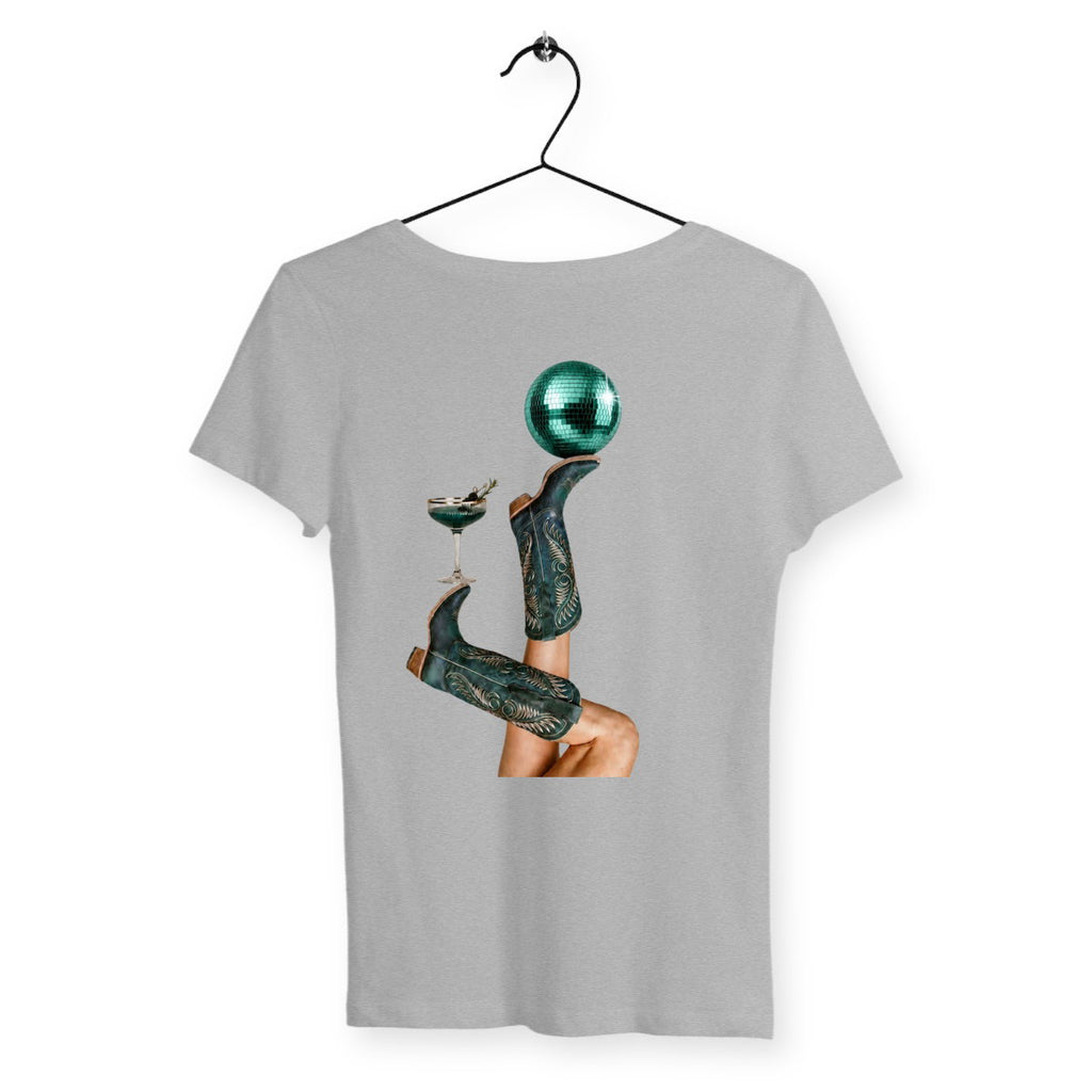 T-shirt Femme Émeraude - dos_gris
