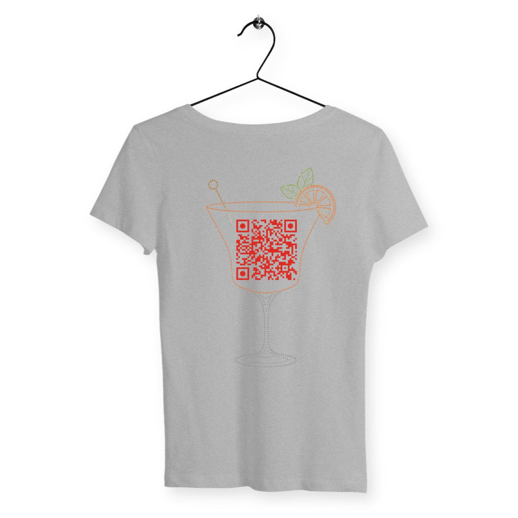 T-shirt Femme QR - dos_gris