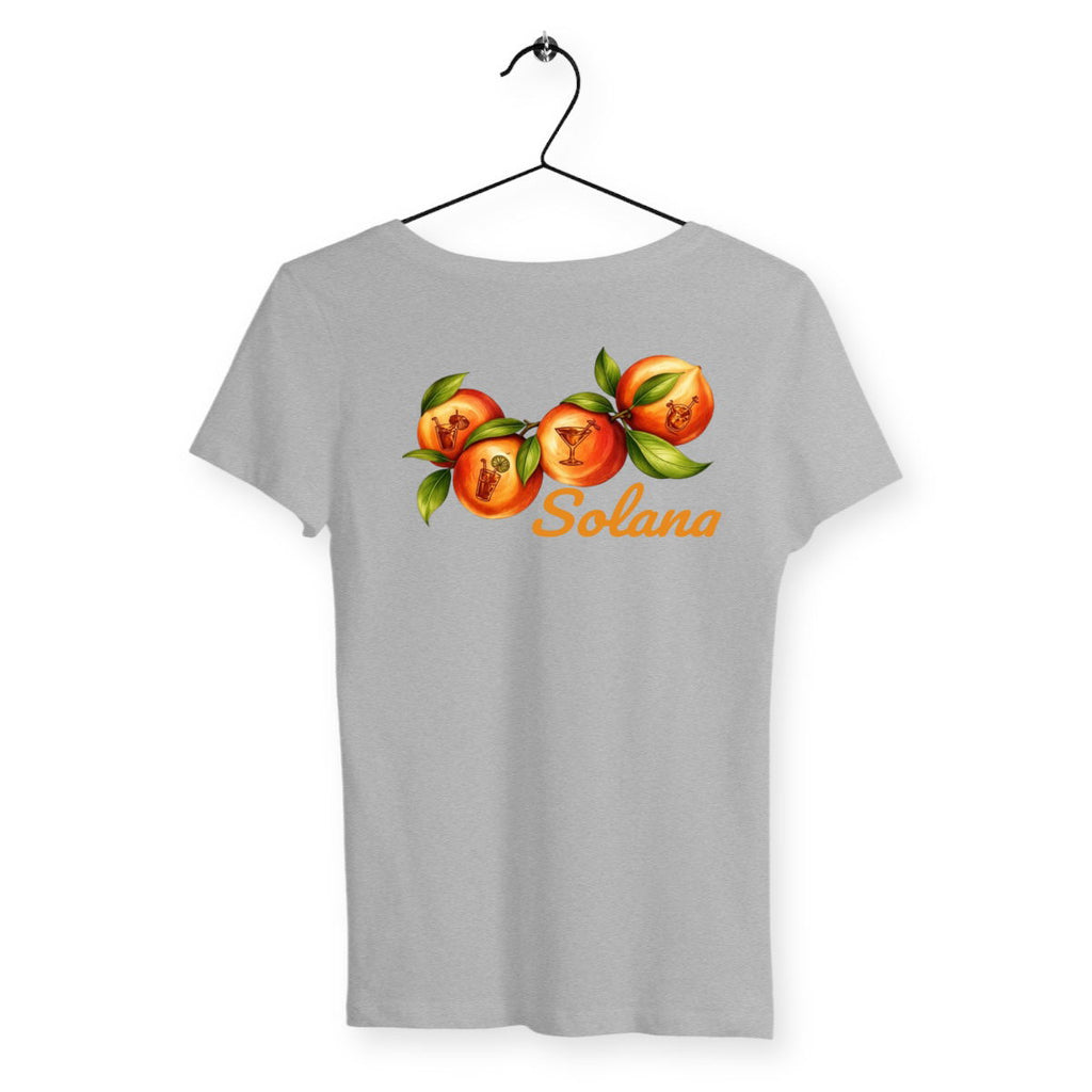 T-shirt Femme Orangé - dos_gris