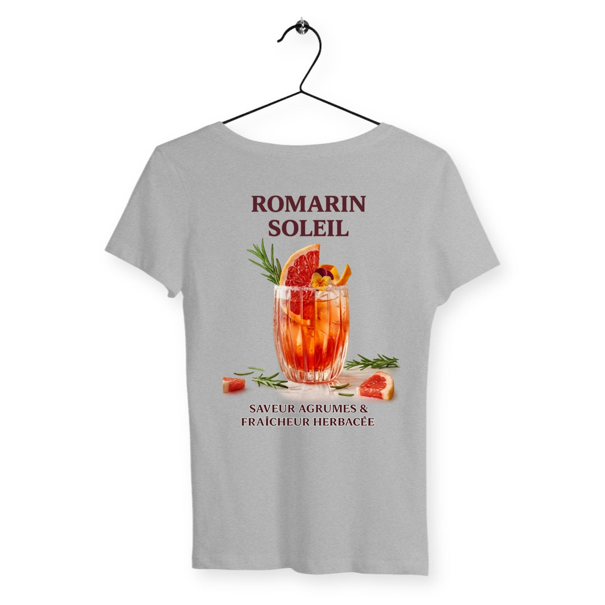 T-shirt Femme Romarin Soleil - dos_gris