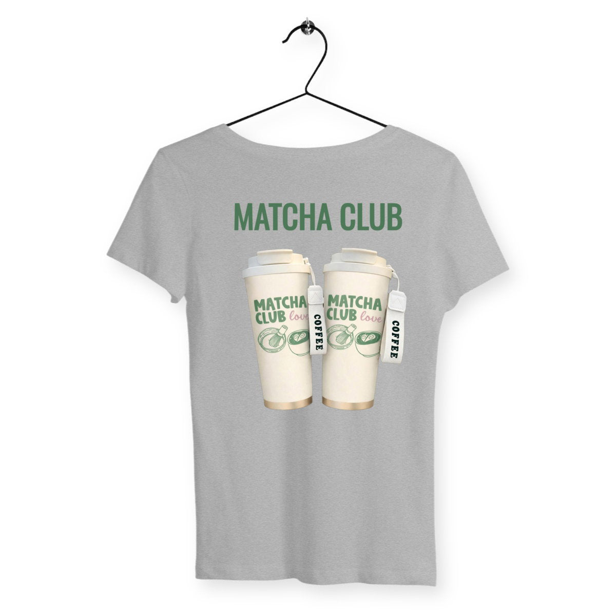 T-shirt Femme Matcha club - dos_gris