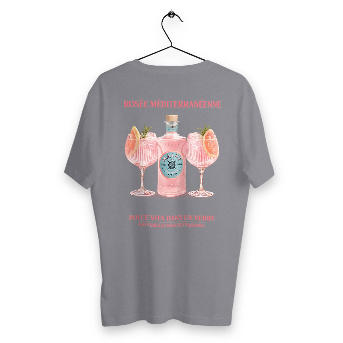 T-shirt Homme Rosée Méditerranéenne - dos_gris