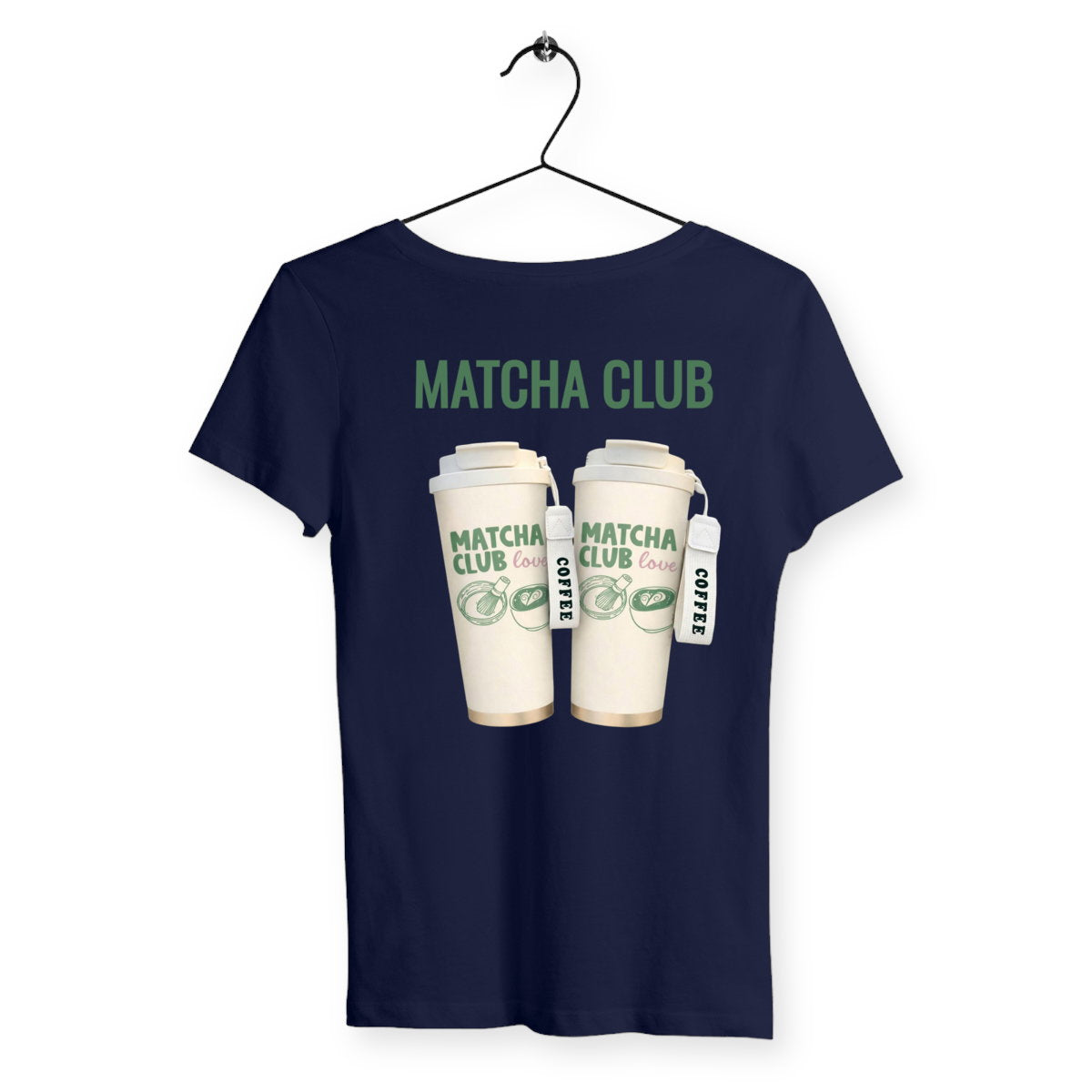 T-shirt Femme Matcha club - dos_marine