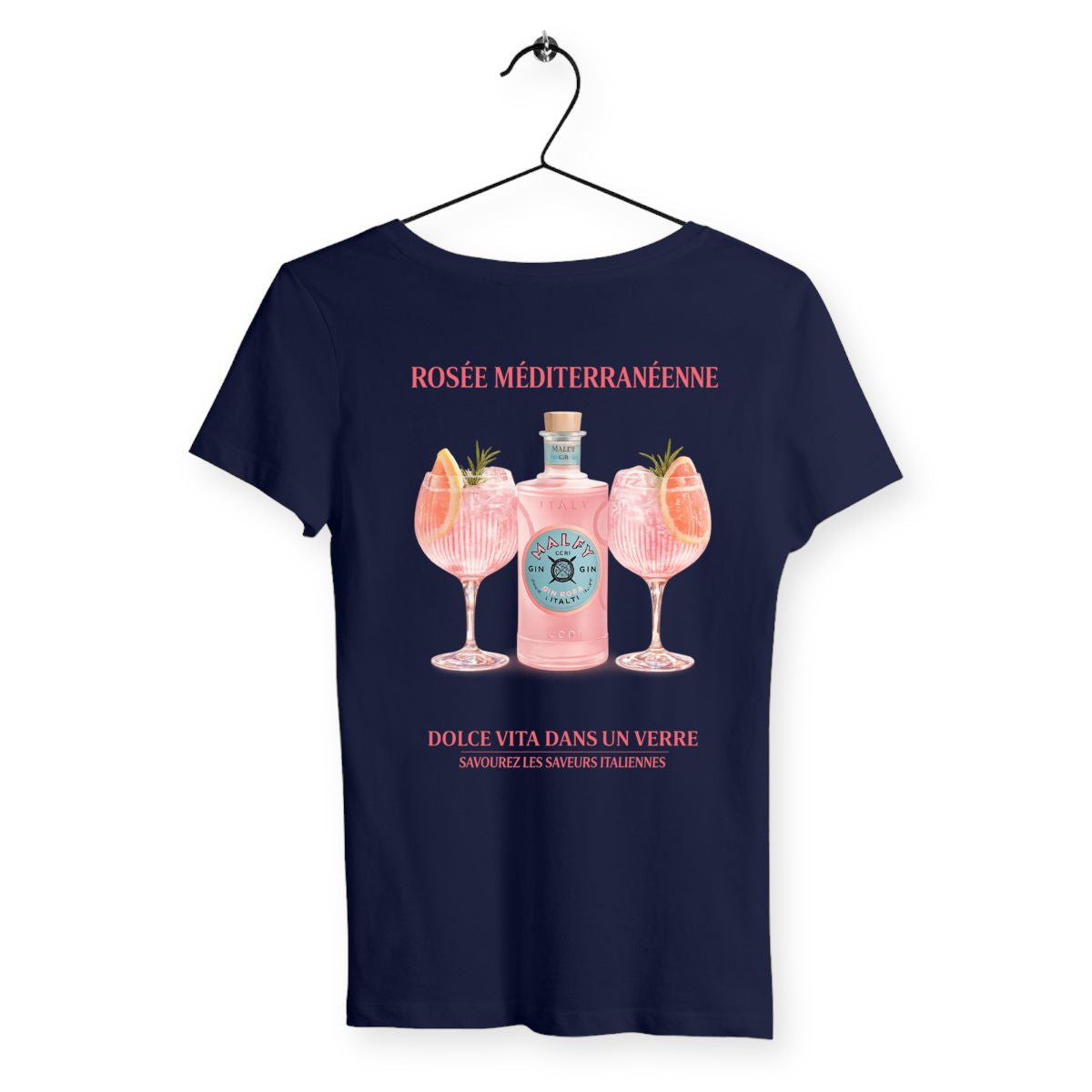 T-shirt Femme Rosée Méditerranéenne - dos_marine