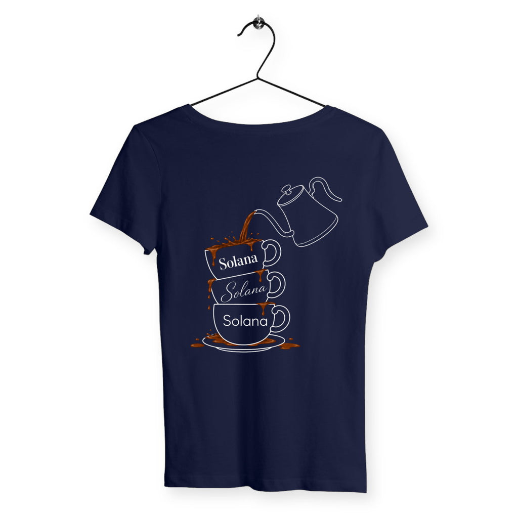 T-shirt Femme Café - dos_marine