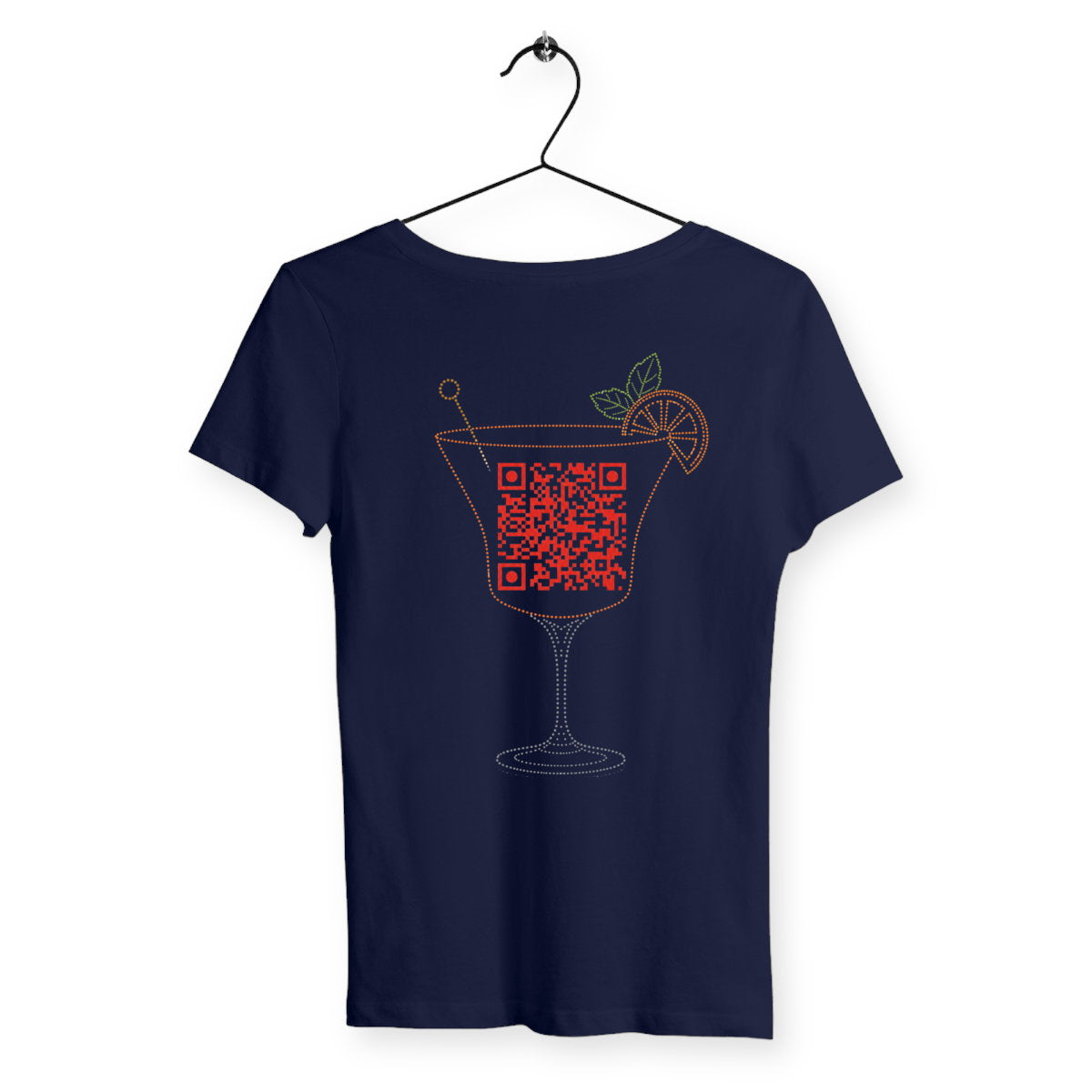 T-shirt Femme QR - dos_marine