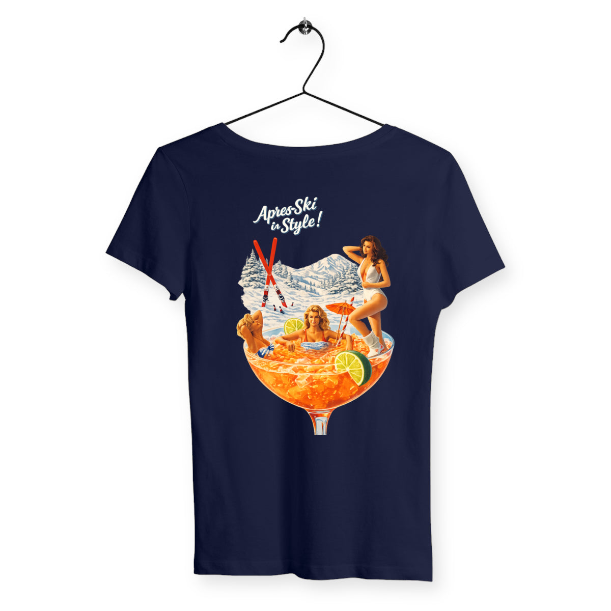 T-shirt Femme Après ski - dos_marine
