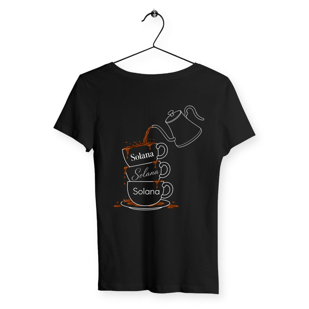 T-shirt Femme Café - dos_noir