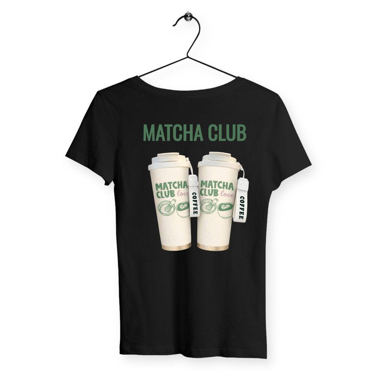 T-shirt Femme Matcha club - dos_noir