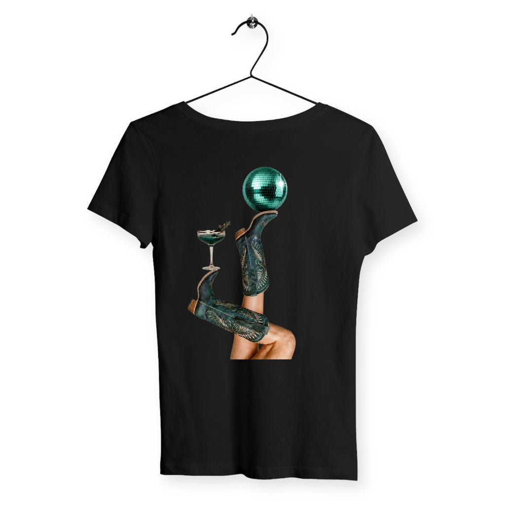 T-shirt Femme Émeraude - dos_noir