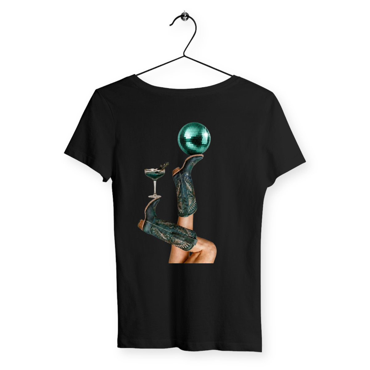 T-shirt Femme Émeraude - dos_noir
