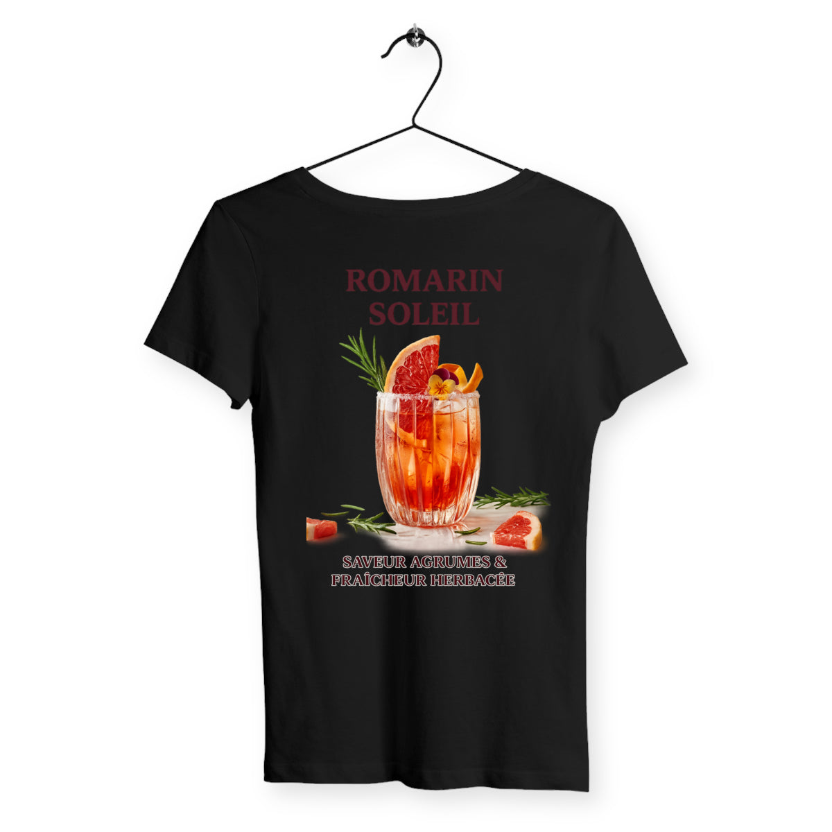 T-shirt Femme Romarin Soleil - dos_noir
