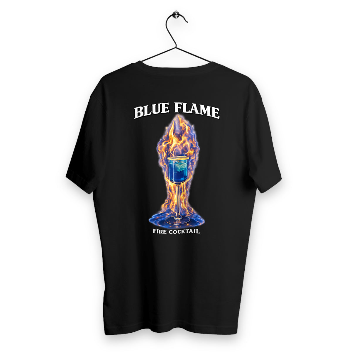 T-shirt Homme Blue Flame - dos_noir