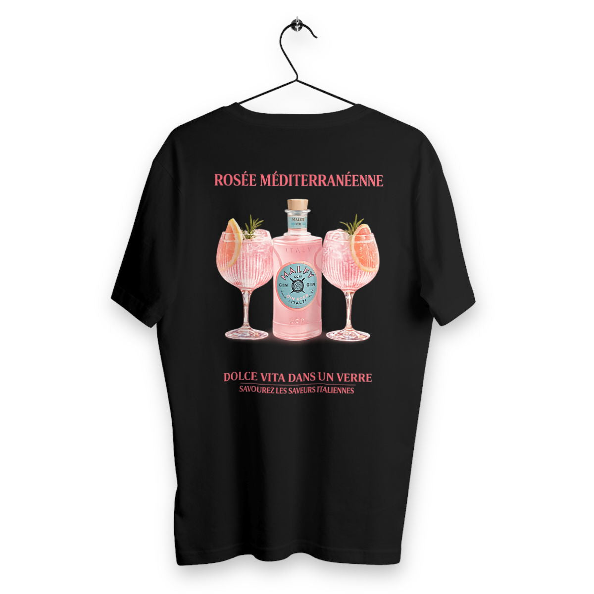 T-shirt Homme Rosée Méditerranéenne - dos_noir