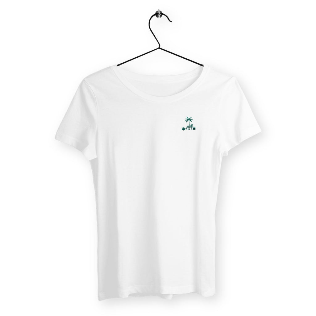 T-shirt Femme Émeraude - face_blanc