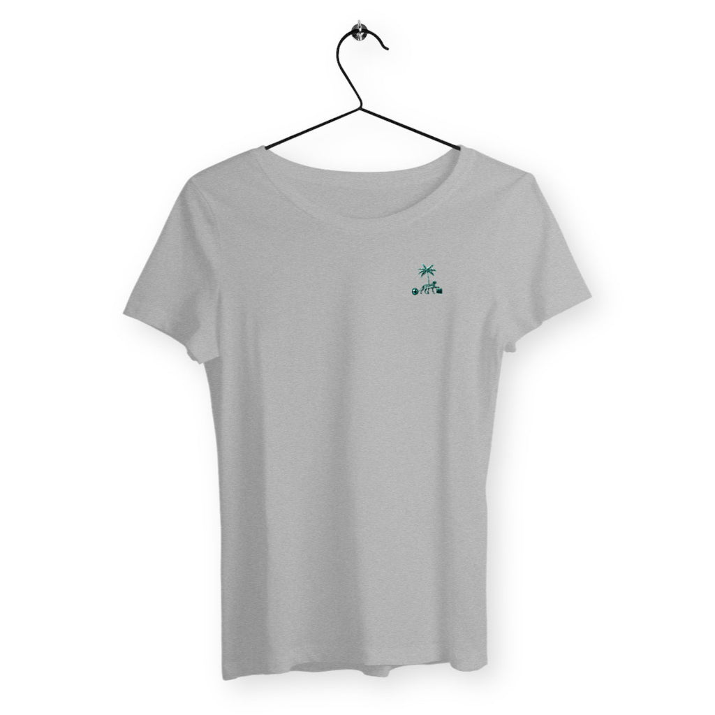 T-shirt Femme Émeraude - face_gris